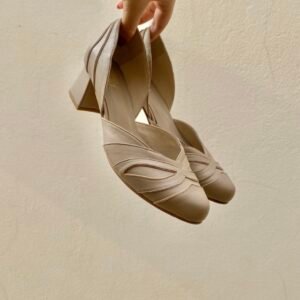Sapato Máscara 37 - Cor Bege Nude - Pelica - Salto 5cm