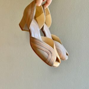 Sapato Paola 34 - Pelica Bege Nude - Salto 4cm