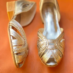 Sapatilha Luiza 35 - Cor Prata Velha - Salto 2,5cm