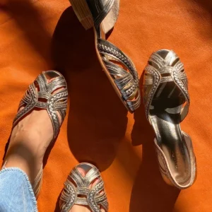 Sapatilha Luiza 39 - Cor Prata Velha - Salto 2,5cm SP