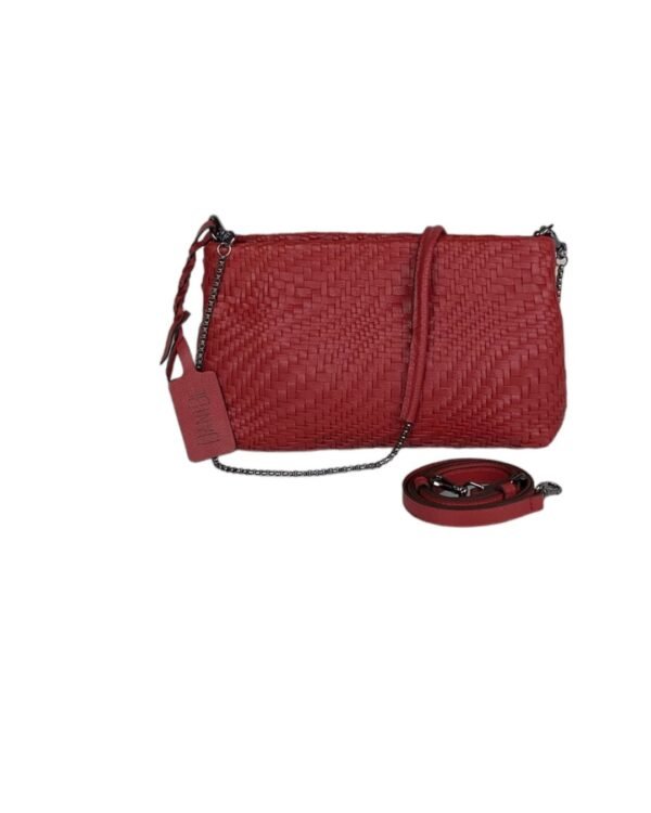 Bolsa Básica M Tresse Bali - Cor vermelha - Couro