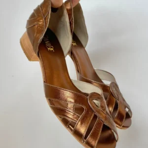 Sapatilha Lais 40 - Cor Bronze - Pelica - Salto 2,5cm