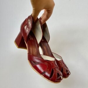 Sapato Vênus 35 - Pelica Vinho Novo - Salto 5cm