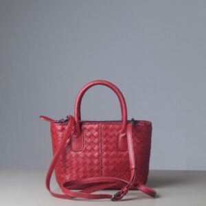 Bolsa Terni Tresse P - Cor Cereja - Couro