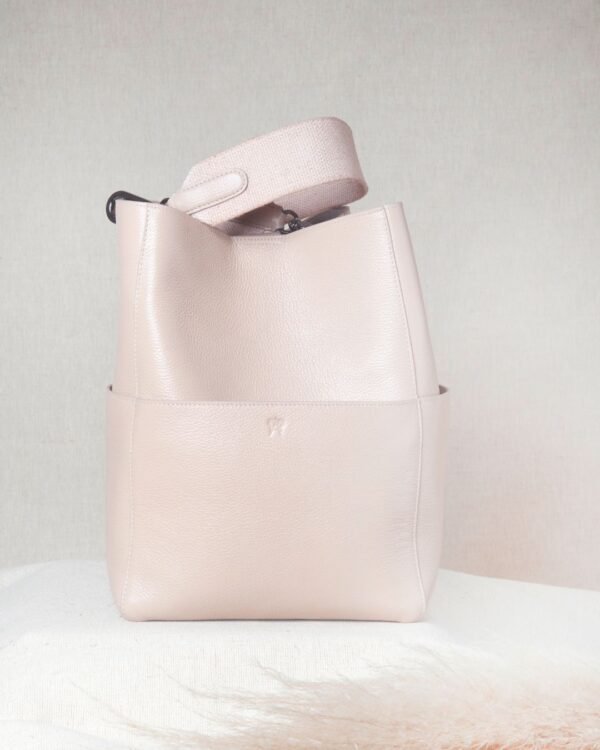 Bolsa Parma - Cor Bege Rose - Couro