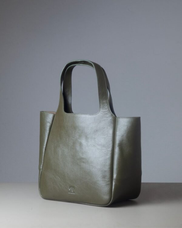 Bolsa Rivoli G - Cor Verde Floresta - Couro - Imagem 3