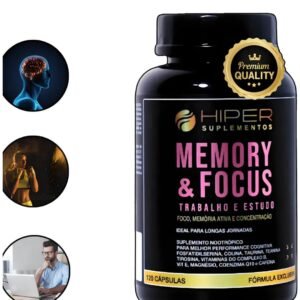 Memory e Focus - 120 Cápsulas - Hiper Suplementos