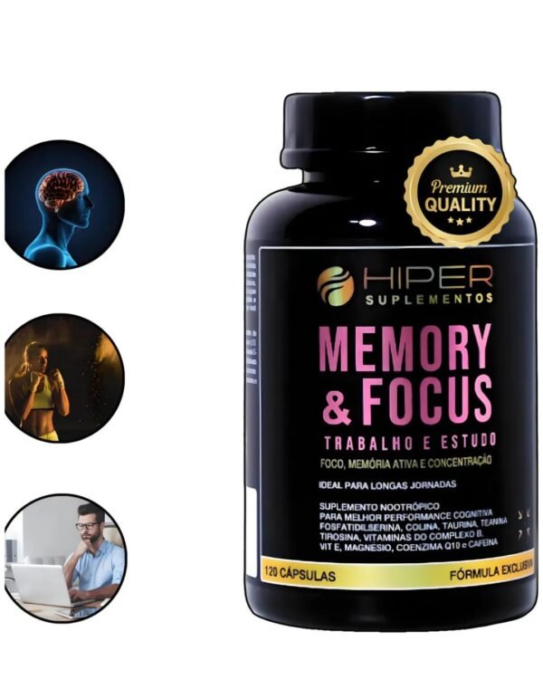 Memory e Focus - 120 Cápsulas - Hiper Suplementos