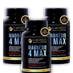 Magnésio 4 Max - 60 Cápsulas - Hiper Suplementos
