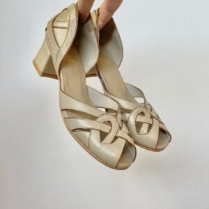Sapato Lilia 39 - Pelica Bege Greige - Salto 4cm