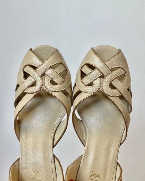 Sapato Lilia 39 - Pelica Bege Greige - Salto 4cm - Imagem 3