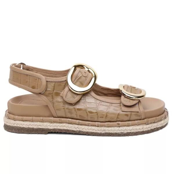 Papete Heloisa 38 - Cor Bambu Croco - Salto 3cm - Imagem 5