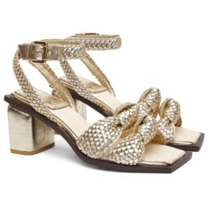 Sandália Marinella 38 - Cor Ouro Light - Salto 6cm