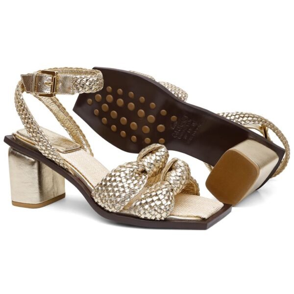 Sandália Marinella 35 - Cor Ouro Light - Salto 6cm - Imagem 4