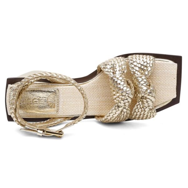 Sandália Marinella 35 - Cor Ouro Light - Salto 6cm - Imagem 5