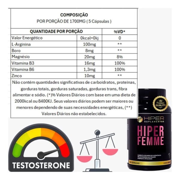 Hiper Femme - Suplemento Multivitamínico Feminino - Hiper Suplementos - Imagem 2
