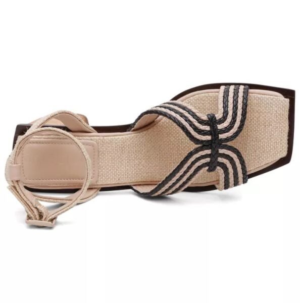 Sandália Aurora 35 - Cor Bicolor - Salto 6cm - Imagem 2