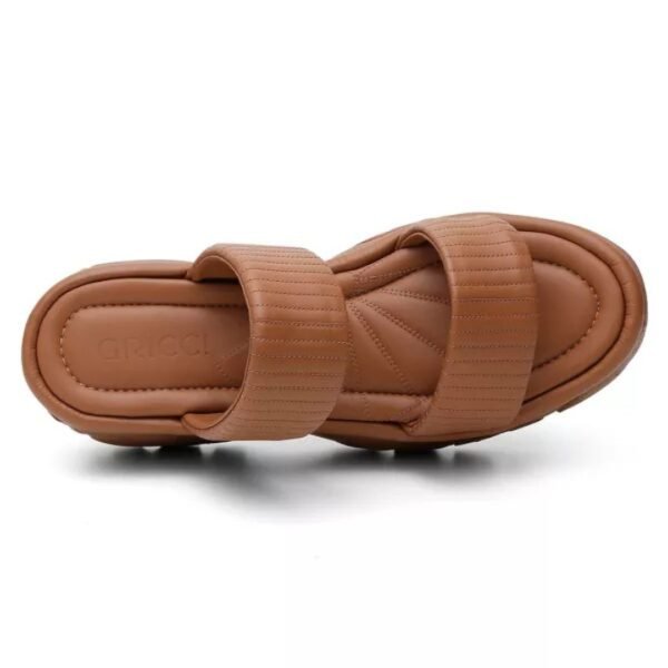 Plataforma Liz 38 - Cor Caramelo - Salto 6cm - Imagem 4