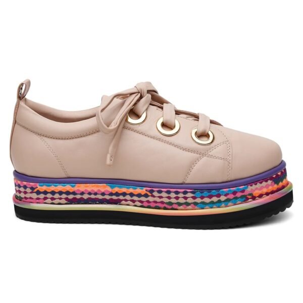 Tênis Letícia 37 - Cor Bege Nude Colors - Plataforma 4cm - Imagem 2