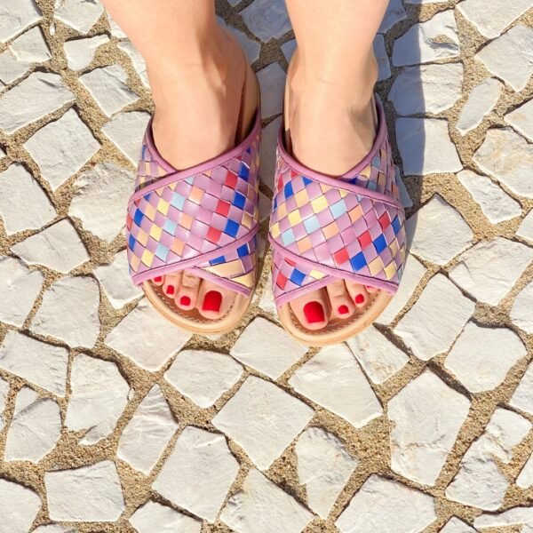 Sandália Birken Anabela Tresse 34 - Cor Multicolorida - Salto 3,5cm - Imagem 4