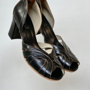 Sapato Juliana 37 - Pelica Preta - Salto 6cm SPR