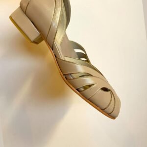 Sapatilha Juliana 35 - Pelica Bege Nude - Salto 2,5cm