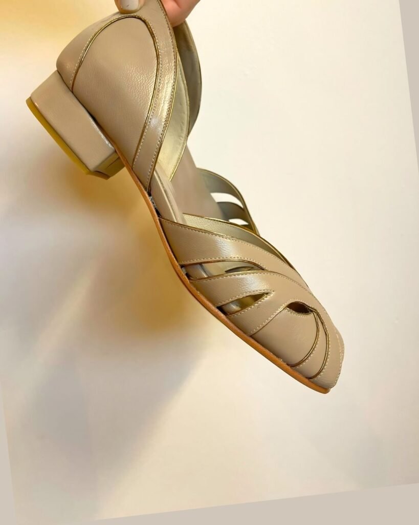 Sapatilha Juliana 36 - Pelica Bege Nude - Salto 2,5cm