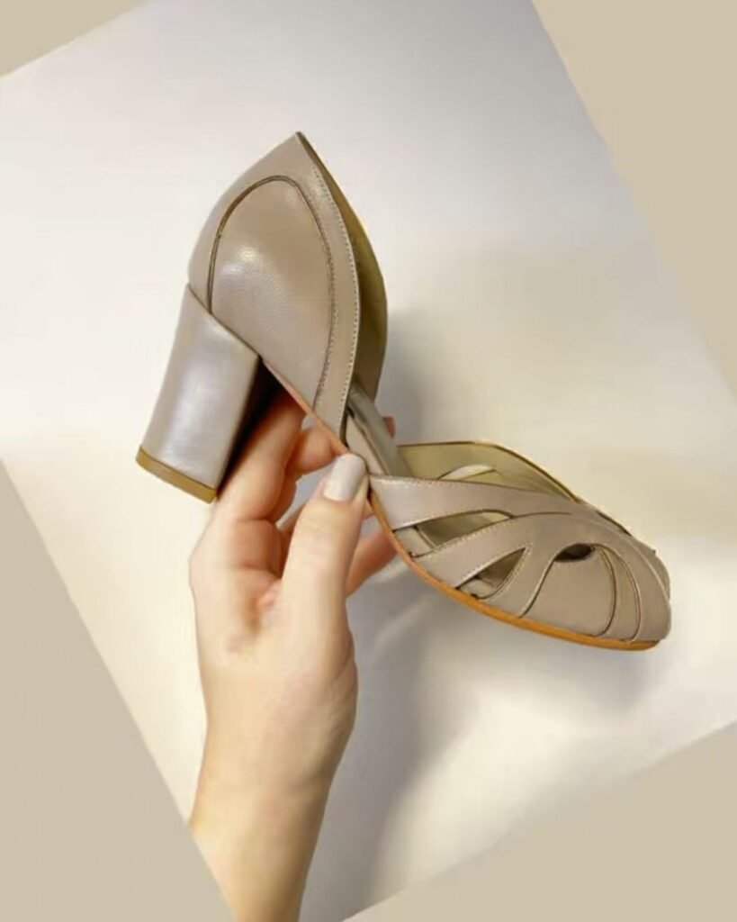 Sapato Juliana 34 - Pelica Bege Nude - Salto 6cm